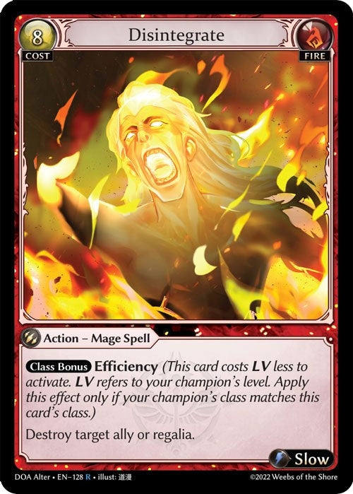 Image for Disintegrate (128) (Dawn of Ashes Alter Edition) - Grand Archive TCG