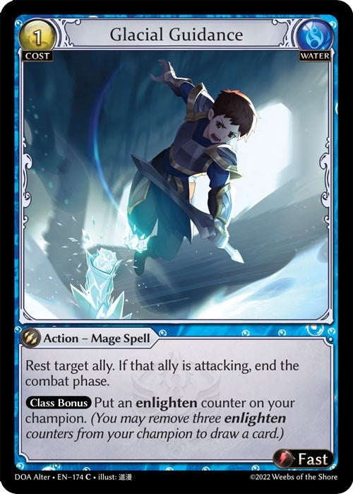 Image for Glacial Guidance (174) (Dawn of Ashes Alter Edition) - Grand Archive TCG