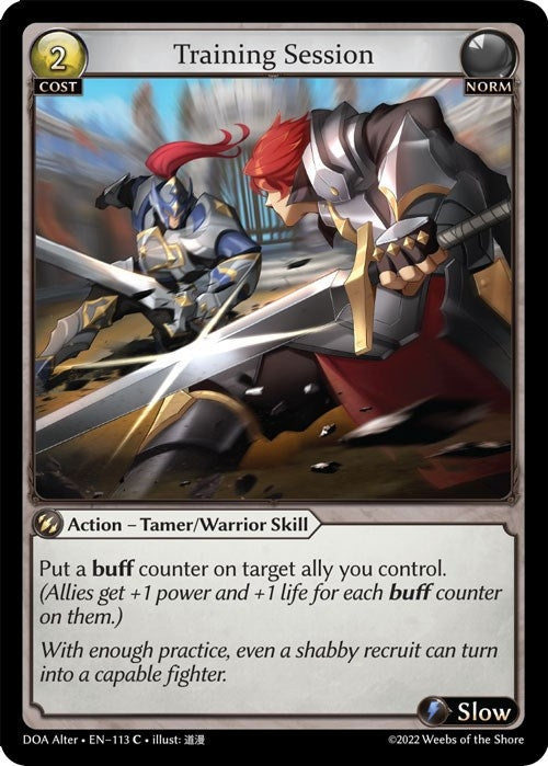 Image for Training Session (113) (Dawn of Ashes Alter Edition) - Grand Archive TCG