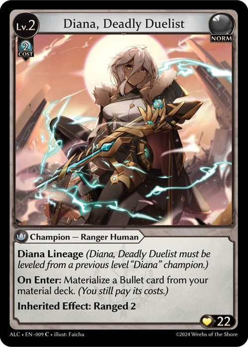 Image for Diana, Deadly Duelist (009) (Alchemical Revolution) - Grand Archive TCG