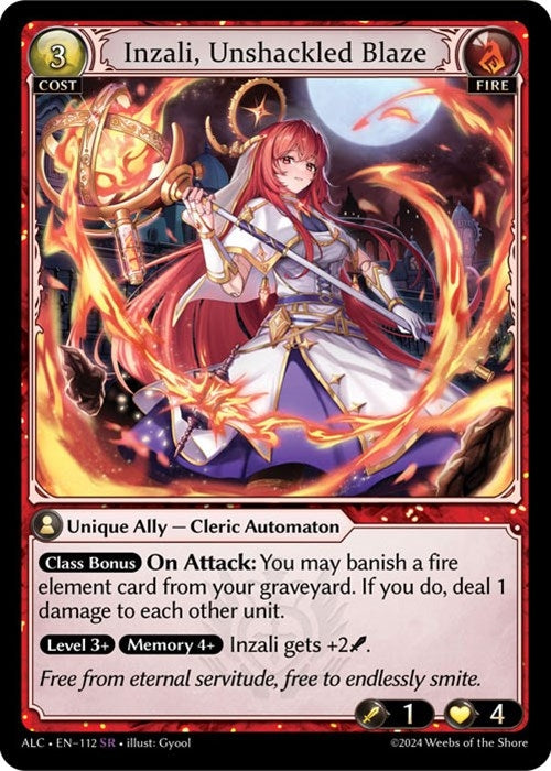 Image for Inzali, Unshackled Blaze (112) (Alchemical Revolution) - Grand Archive TCG