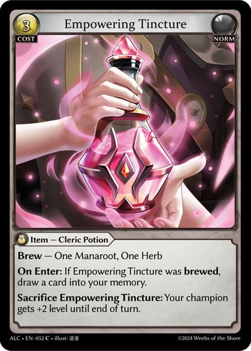 Image for Empowering Tincture (052) (Alchemical Revolution) - Grand Archive TCG