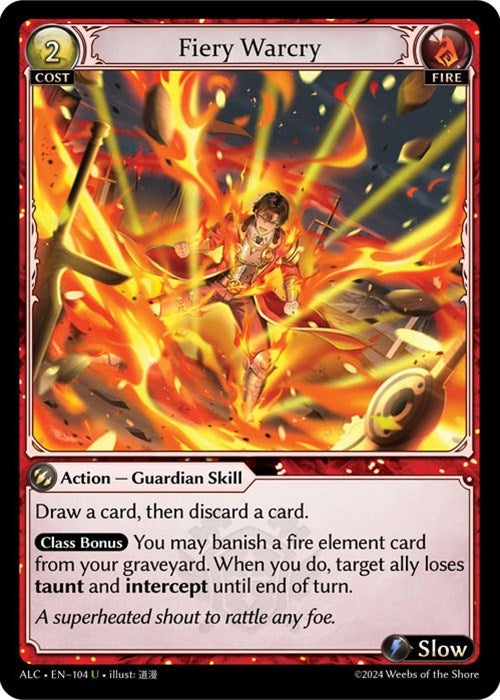 Image for Fiery Warcry (104) (Alchemical Revolution) - Grand Archive TCG