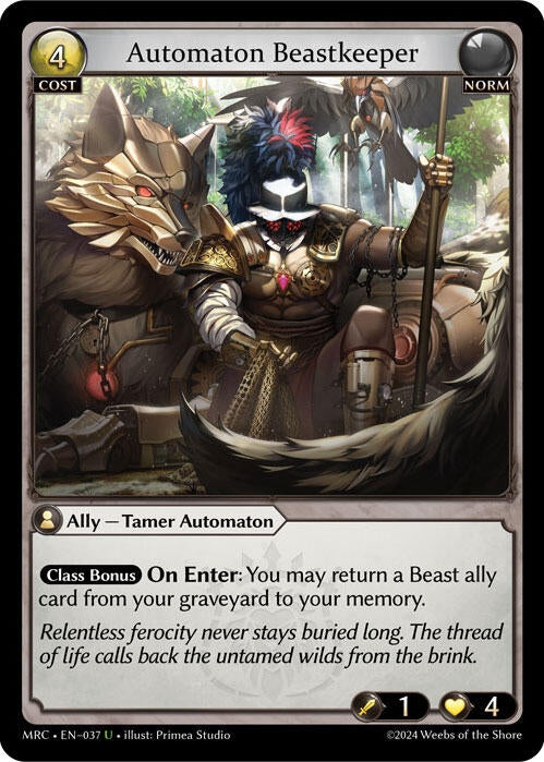 Image for Automaton Beastkeeper (037) (Mercurial Heart) - Grand Archive TCG