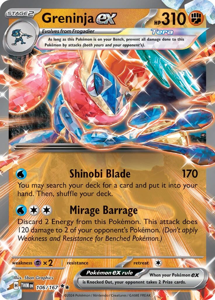 Image for Greninja ex (106/167) (SV06: Twilight Masquerade) - Pokemon