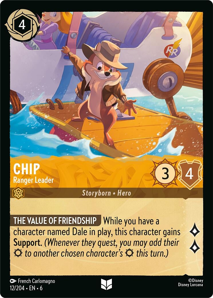 Image for Chip - Ranger Leader (12/204) (Azurite Sea) - Disney Lorcana