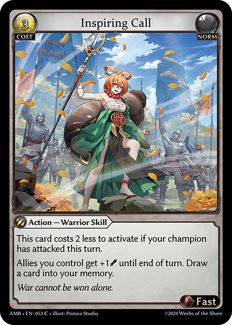 Image for Inspiring Call (053) (Mortal Ambition) - Grand Archive TCG