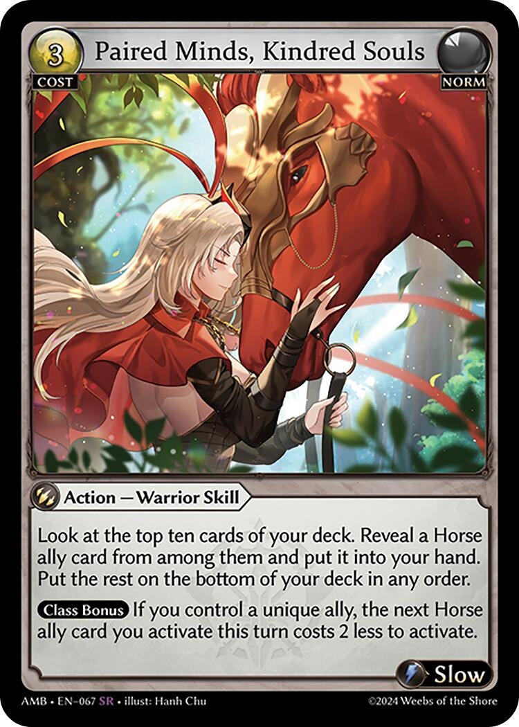 Image for Paired Minds, Kindred Souls (067) (Mortal Ambition) - Grand Archive TCG
