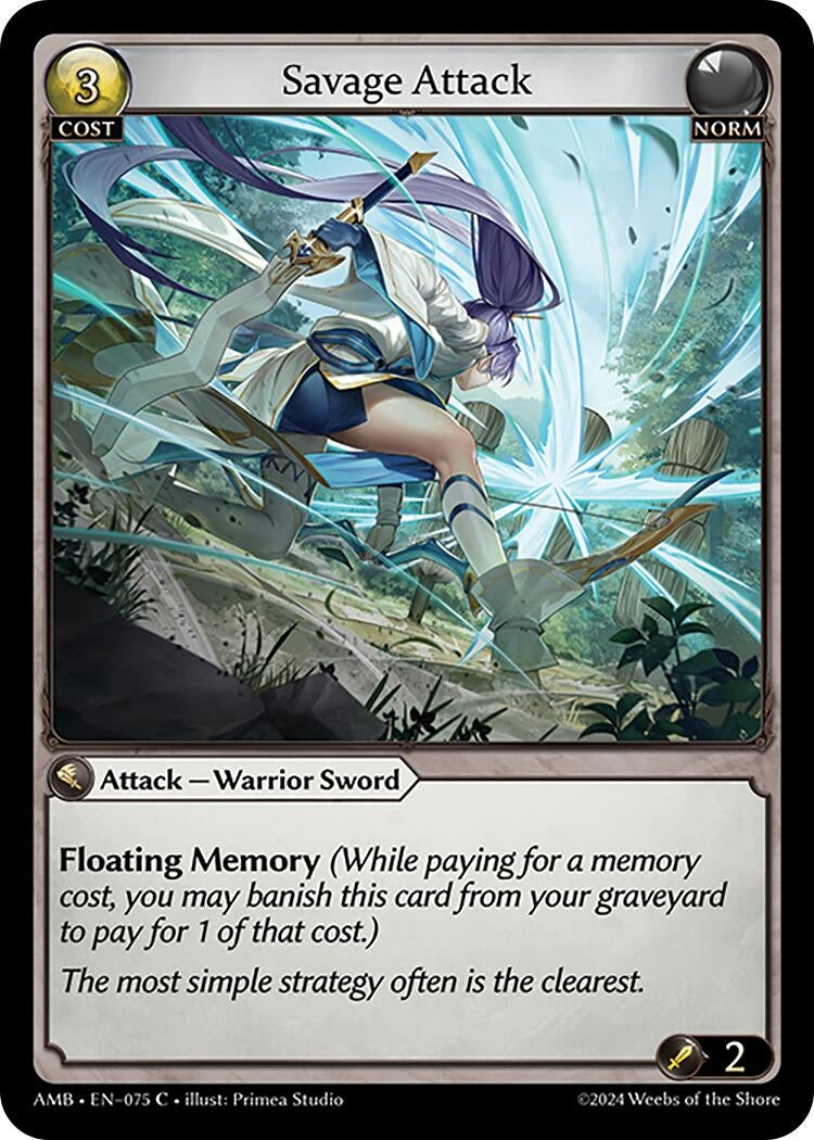 Image for Savage Attack (075) (Mortal Ambition) - Grand Archive TCG