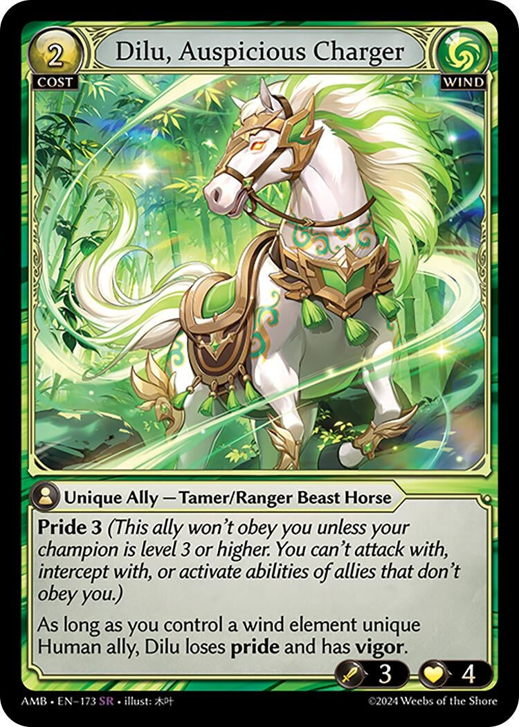 Image for Dilu, Auspicious Charger (173) (Mortal Ambition) - Grand Archive TCG