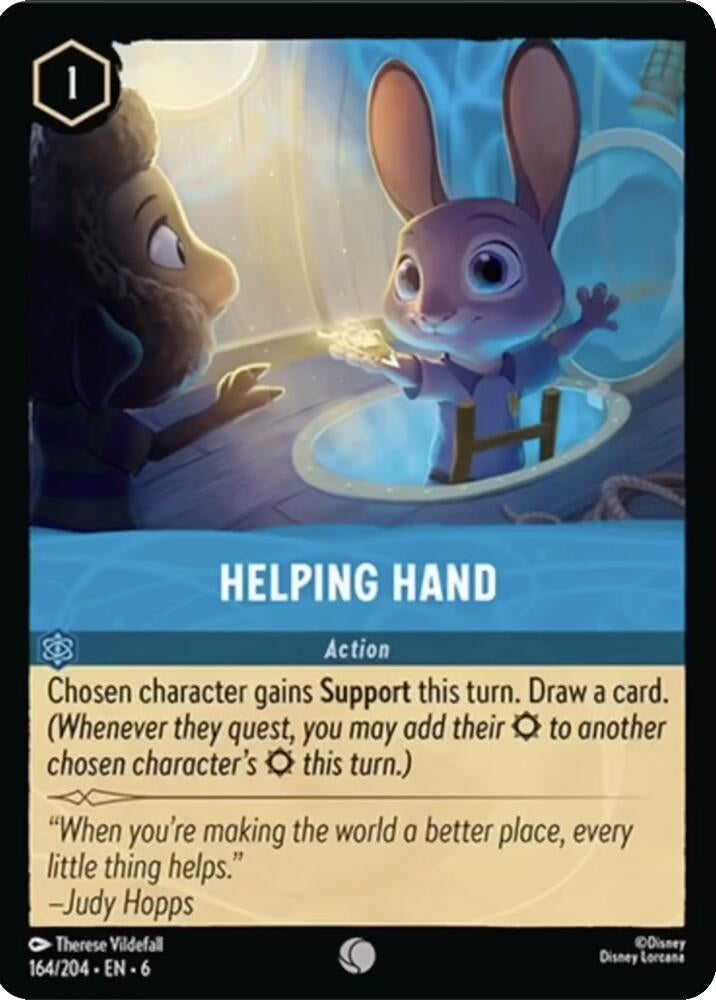 Image for Helping Hand (164/204) (Azurite Sea) - Disney Lorcana