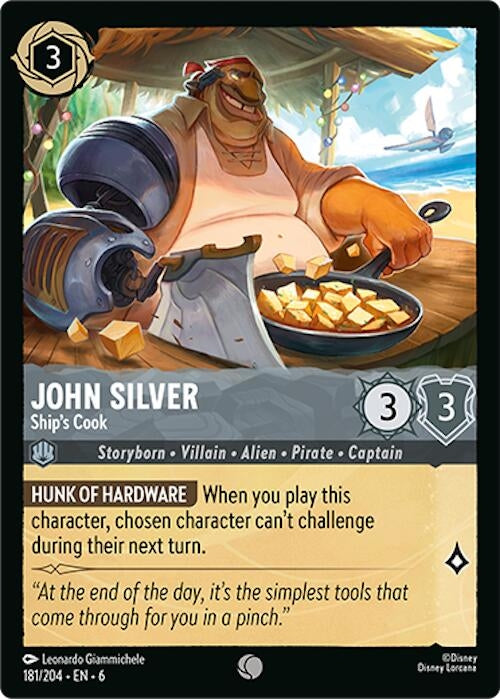 Image for John Silver - Ship's Cook (181/204) (Azurite Sea) - Disney Lorcana