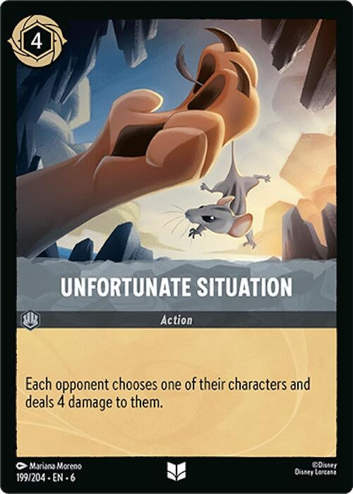 Image for Unfortunate Situation (199/204) (Azurite Sea) - Disney Lorcana
