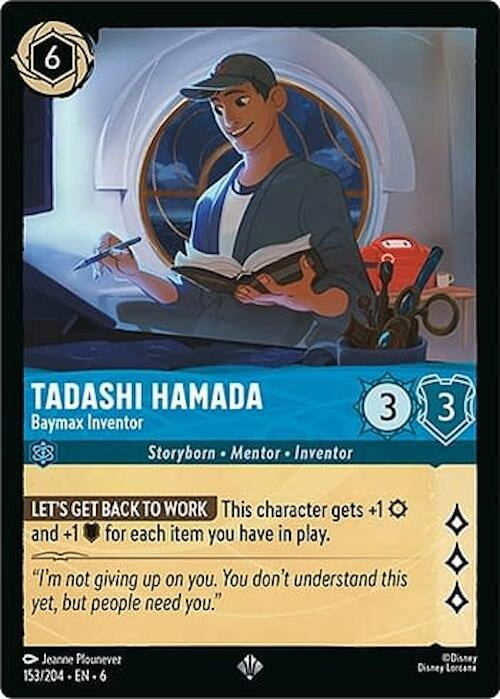 Image for Tadashi Hamada - Baymax Inventor (153/204) (Azurite Sea) - Disney Lorcana