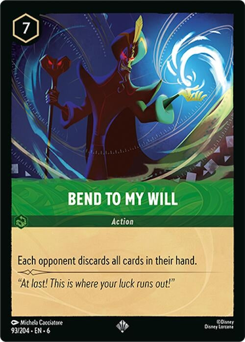 Image for Bend to My Will (93/204) (Azurite Sea) - Disney Lorcana