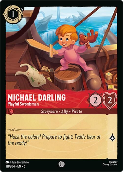 Image for Michael Darling - Playful Swordsman (111/204) (Azurite Sea) - Disney Lorcana