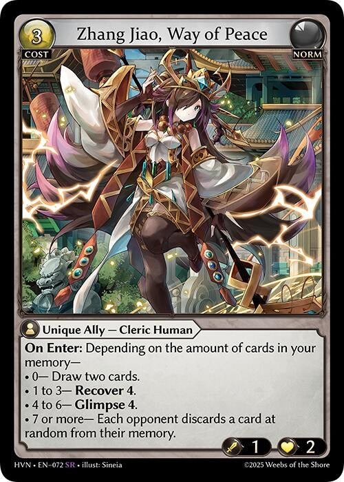 Image for Zhang Jiao, Way of Peace (072) (Abyssal Heaven) - Grand Archive TCG