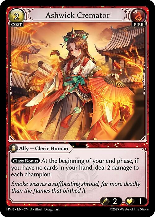 Image for Ashwick Cremator (074) (Abyssal Heaven) - Grand Archive TCG