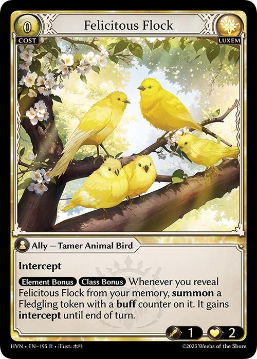 Image for Felicitous Flock (195) (Abyssal Heaven) - Grand Archive TCG