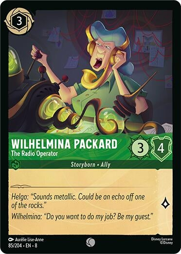 Image for Wilhelmina Packard - The Radio Operator (85/204) (Reign of Jafar) - Disney Lorcana