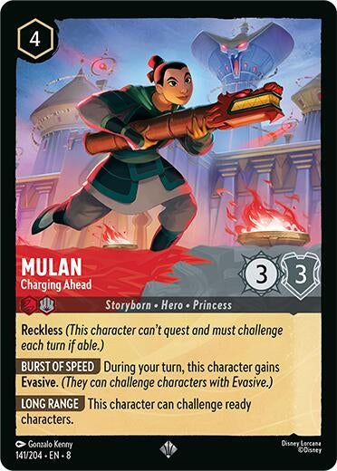 Image for Mulan - Charging Ahead (141/204) (Reign of Jafar) - Disney Lorcana