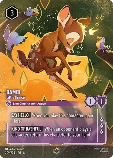 Image for Bambi - Little Prince (Enchanted) (209/204) (Reign of Jafar) - Disney Lorcana