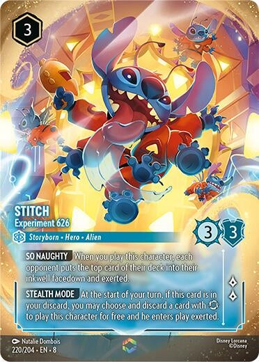 Image for Stitch - Experiment 626 (Enchanted) (220/204) (Reign of Jafar) - Disney Lorcana