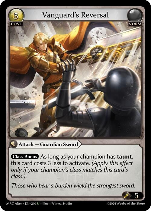 Image for Vanguard's Reversal (210) (Mercurial Heart Alter Edition) - Grand Archive TCG