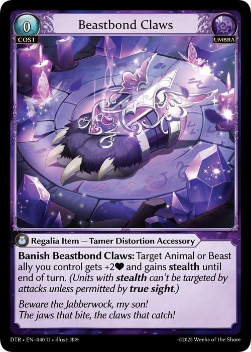 Image for Beastbond Claws (040) (Distorted Reflections) - Grand Archive TCG