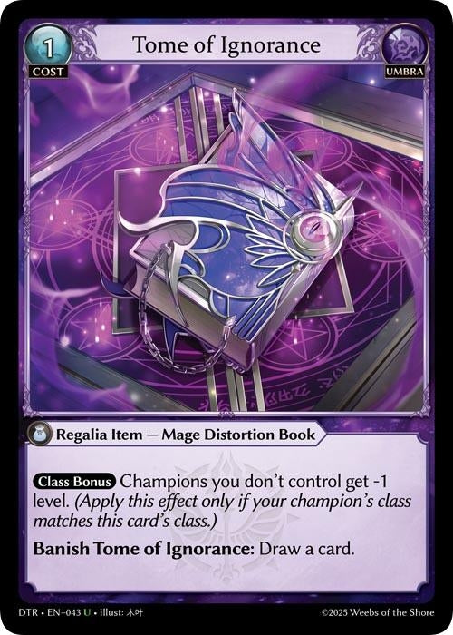 Image for Tome of Ignorance (043) (Distorted Reflections) - Grand Archive TCG