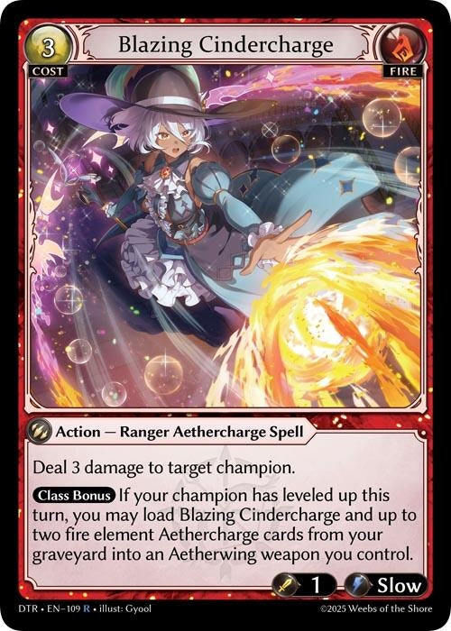 Image for Blazing Cindercharge (109) (Distorted Reflections) - Grand Archive TCG
