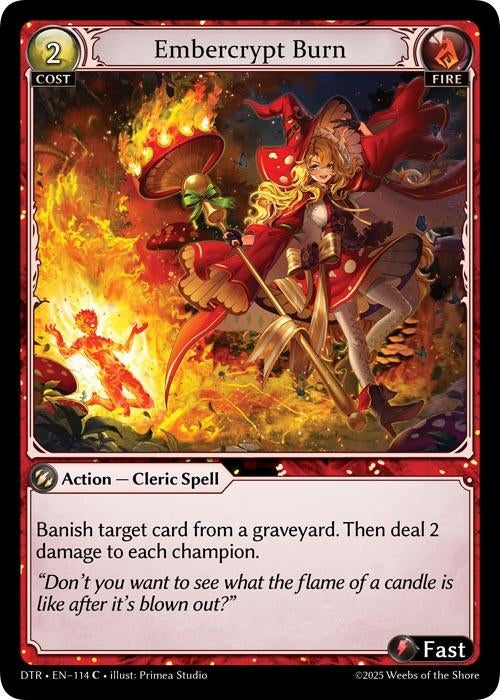 Image for Embercrypt Burn (114) (Distorted Reflections) - Grand Archive TCG