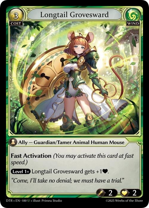 Image for Longtail Grovesward (180) (Distorted Reflections) - Grand Archive TCG