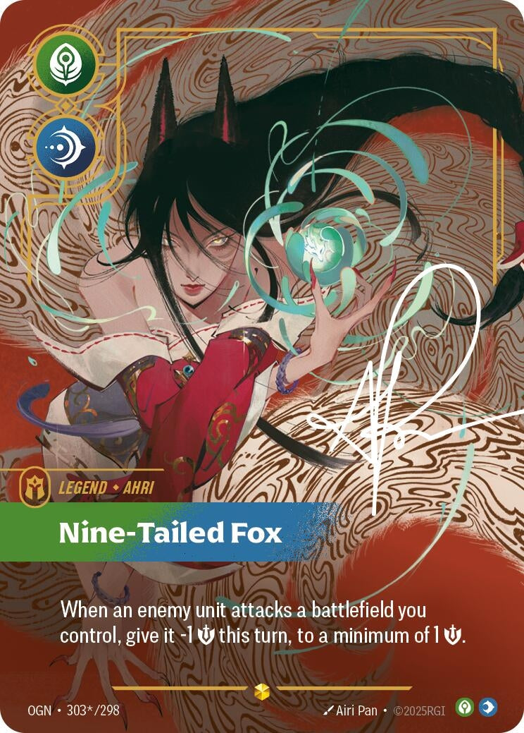 Image for Ahri - Nine-Tailed Fox (Signature) (303*/298) (Origins) - Riftbound: League of Legends Trading Card Game