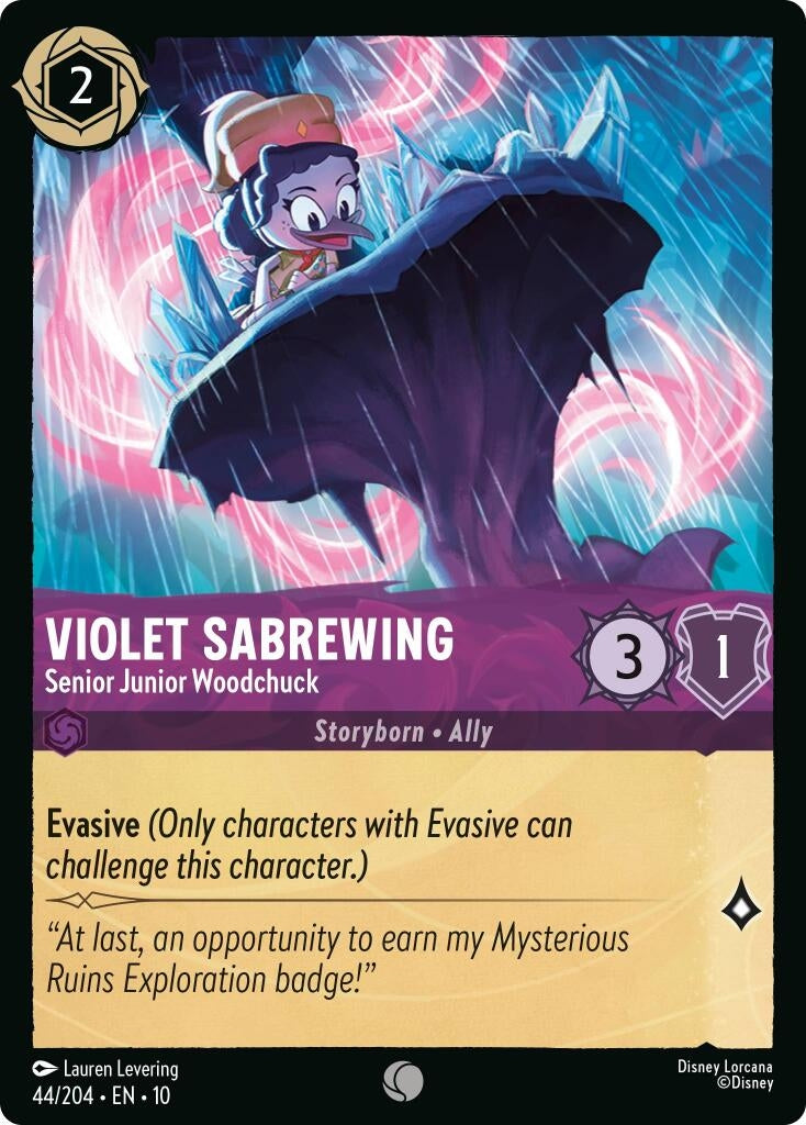 Image for Violet Sabrewing - Senior Junior Woodchuck (44/204) (Whispers in the Well) - Disney Lorcana