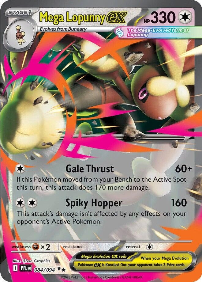 Image for Mega Lopunny ex (084/094) (ME02: Phantasmal Flames) (PFL) - Pokemon