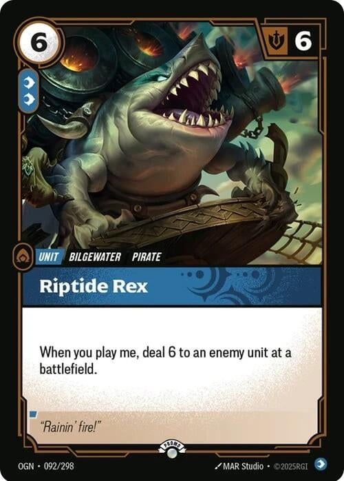 Image for Riptide Rex (092/298) (Riftbound Organized Play Promotional Cards) - Riftbound: League of Legends Trading Card Game