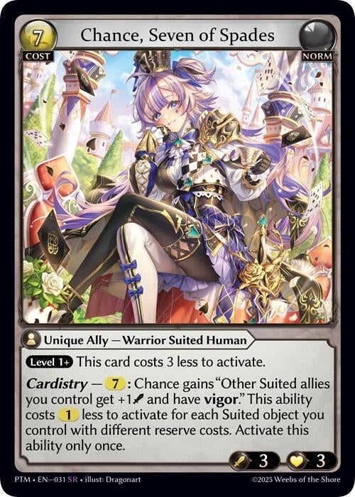 Image for Chance, Seven of Spades (031) (Phantom Monarchs) - Grand Archive TCG