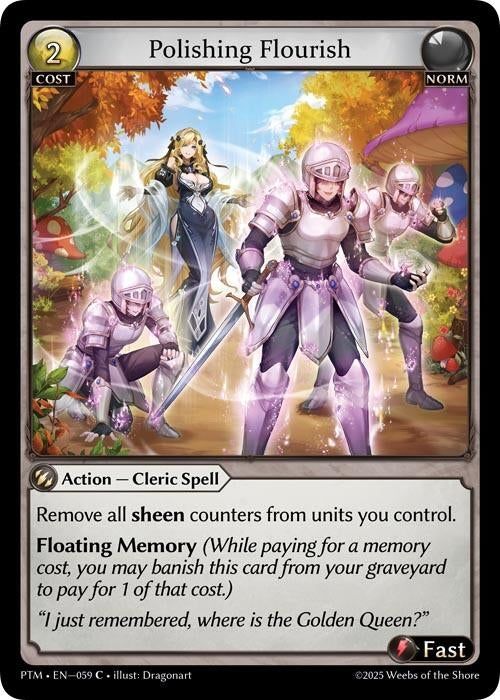 Image for Polishing Flourish (Curio Foil) (059) (Phantom Monarchs) - Grand Archive TCG