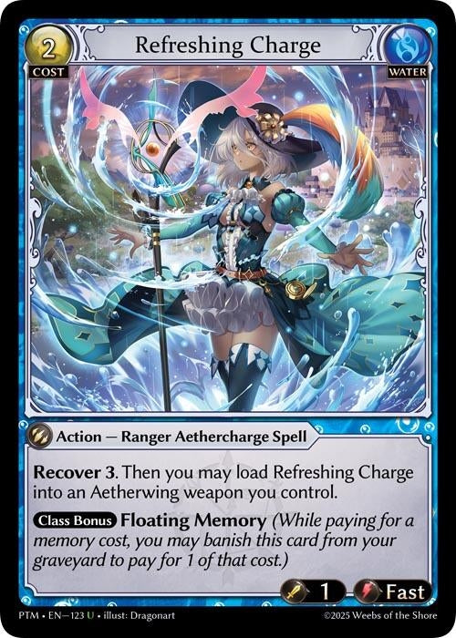 Image for Refreshing Charge (Curio Foil) (123) (Phantom Monarchs) - Grand Archive TCG