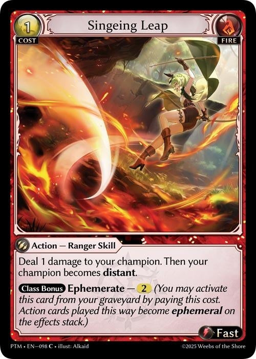 Image for Singeing Leap (Curio Foil) (098) (Phantom Monarchs) - Grand Archive TCG