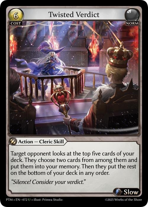 Image for Twisted Verdict (Curio Foil) (072) (Phantom Monarchs) - Grand Archive TCG