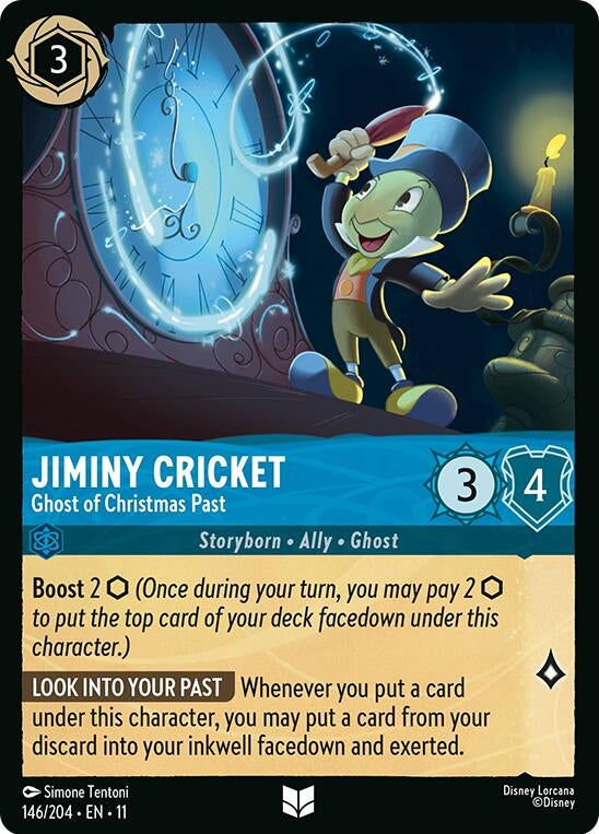 Image for Jiminy Cricket - Ghost of Christmas Past (146/204) (Winterspell) - Disney Lorcana