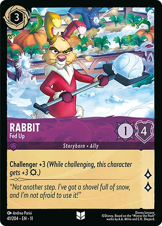 Image for Rabbit - Fed Up (41/204) (Winterspell) - Disney Lorcana