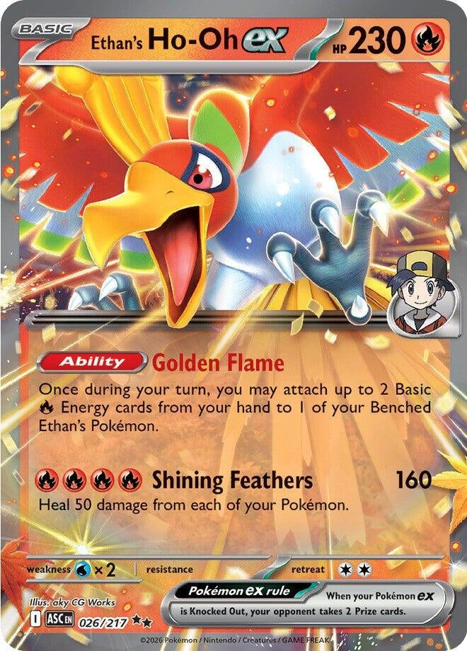 Image for Ethan's Ho-Oh ex (026/217) (ME: Ascended Heroes) (ASC) - Pokemon