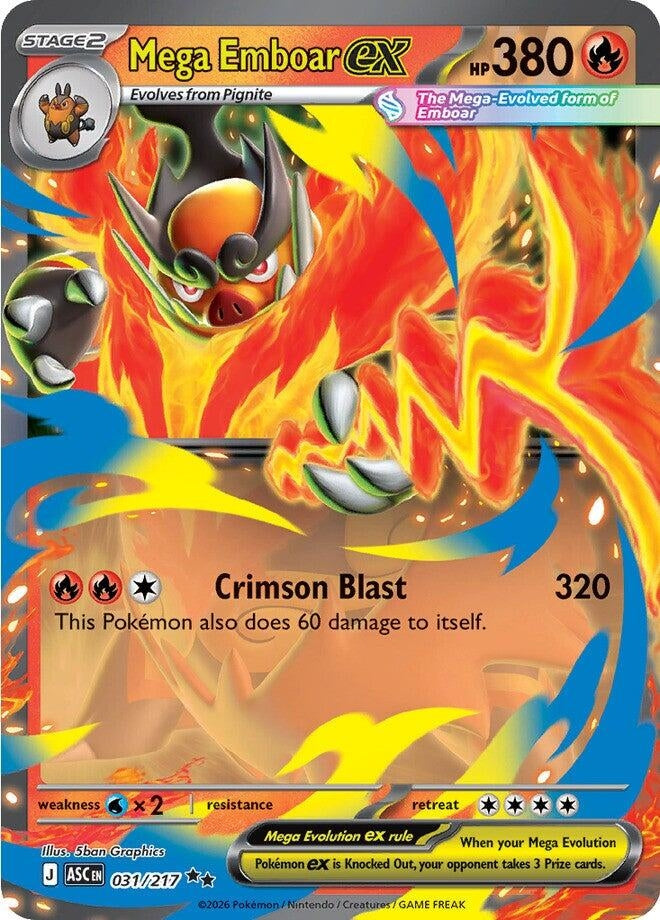 Image for Mega Emboar ex (031/217) (ME: Ascended Heroes) (ASC) - Pokemon