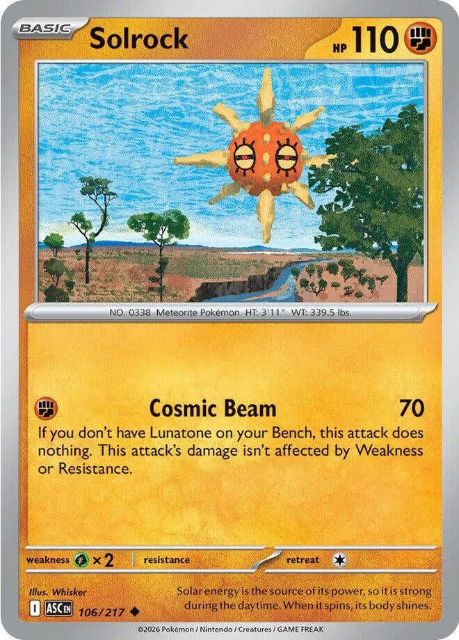 Image for Solrock (106/217) (ME: Ascended Heroes) (ASC) - Pokemon