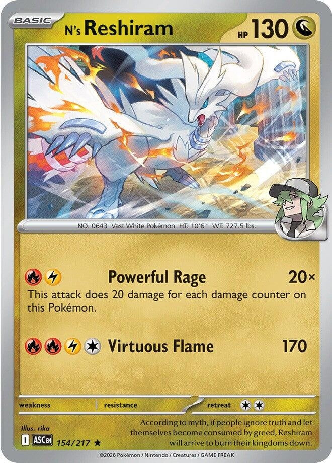 Image for N's Reshiram (154/217) (ME: Ascended Heroes) (ASC) - Pokemon