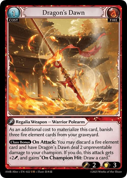 Image for Dragon's Dawn (022) (Mortal Ambition Alter Edition) - Grand Archive TCG
