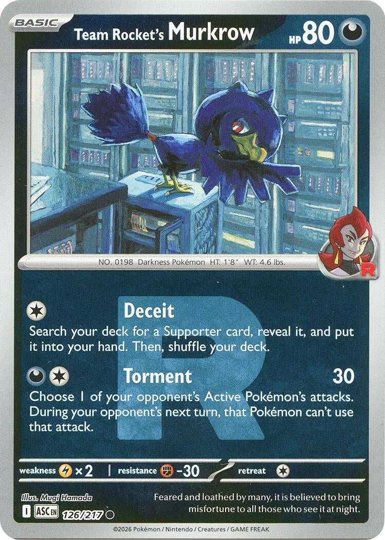 Image for Team Rocket's Murkrow (Team Rocket) (126/217) (ME: Ascended Heroes) (ASC) - Pokemon